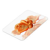 Koraal Roos bloesem met plattegrond Magneet (Linkerzijde)