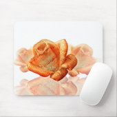 Koraal Roos bloesem met plattegrond Muismat (Met muis)