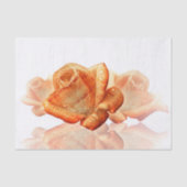 Koraal Roos bloesem met plattegrond Tissuepapier (Voorkant)