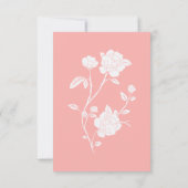 Koraal Roos Bridal Shower Kaart (Achterkant)