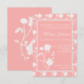 Koraal Roos Bridal Shower Kaart (Voorkant / Achterkant)