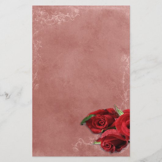  koraal Roos bruiloft Briefpapier (Voorkant)