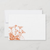 Koraal Roos en Turquoise Wildbloemen Bruiloft RSVP (Achterkant)