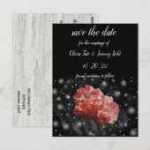 Koraal Roos en zwart Briefkaart (Voorkant / Achterkant)