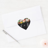 Koraal Roos Floral Arrangement Weddenschap Hart Sticker (Envelop)