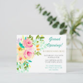 Koraal Roos Floral Event Business Promotion Briefkaart (Staand voorkant)