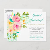 Koraal Roos Floral Event Business Promotion Briefkaart (Voorkant / Achterkant)
