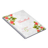 Koraal Roos Flowers - Guestbook Notitieboek (Rechterzijde)
