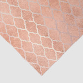 Koraal Roos Gold Metallic Blush Peach Quatrefoil Tissuepapier (Detail)