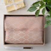 Koraal Roos Gold Metallic Blush Peach Quatrefoil Tissuepapier (Geschenk)