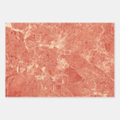 Koraal Roos Gold Red Marble Texture Inpakpapier Vel (Voorkant)