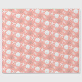 Koraal Roos goudmakreel Kustkerst Cadeaupapier (Vlak)