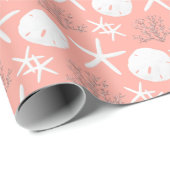 Koraal Roos goudmakreel Kustkerst Cadeaupapier (Rol Hoek)