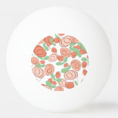 koraal roos met baarmoedermonogram pingpongbal (Achterkant)