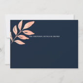 Koraal Roos Navy PHOTO COLLAGE Weddenschap Kaart (Achterkant)