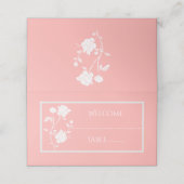 Koraal Roos Opvangkaart Plaatskaartje (Buitenkant ongevouwen)