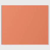 Koraal Roos Oranje Solid Color Print Cadeaupapier (Vlak)