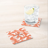 Koraal Roos Silo Pattern Kartonnen Onderzetters (Insitu)