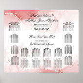 Koraal Roos Silver Wedding 14 Tafelzitje Poster (Voorkant)