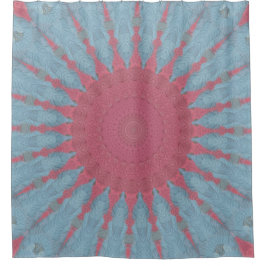 Koraal Roos Starburst Douchegordijn