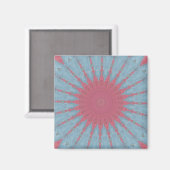 Koraal Roos Starburst Magneet (Voorkant / Achterkant)