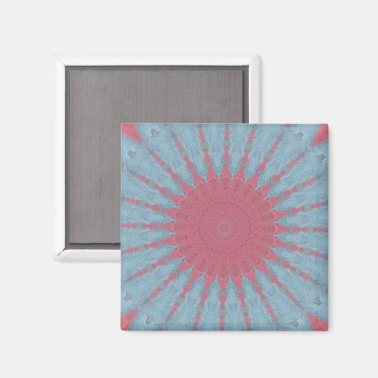 Koraal Roos Starburst Magneet (Voorkant / Achterkant)