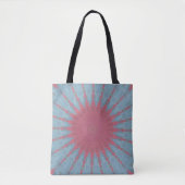 Koraal Roos Starburst Tote Bag (Voorkant)