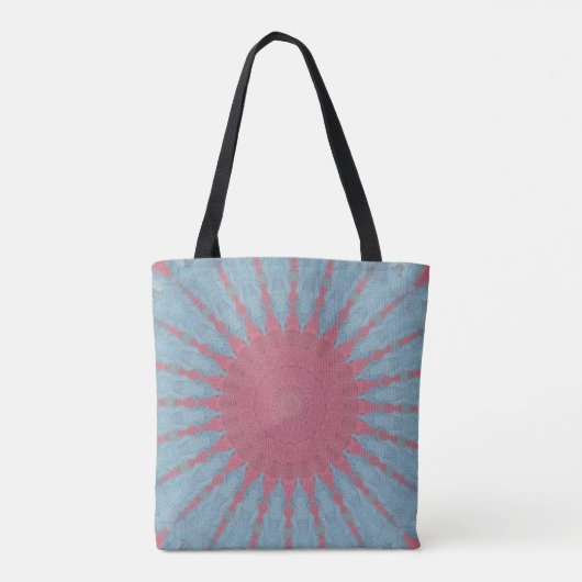 Koraal Roos Starburst Tote Bag (Achterkant)
