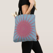 Koraal Roos Starburst Tote Bag (Dichtbij)