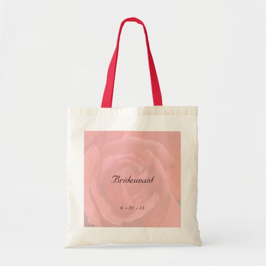 Koraal Roos Tote Bag (Voorkant)