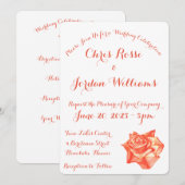 Koraal Roos Tweezijdige tekst Eenvoudige elegante  Kaart (Voorkant / Achterkant)