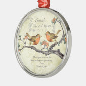 Koraal Roos  vogelmeisje van Honor Ornamenten (Links)