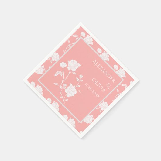 Koraal Roos Vrijgezellenfeest Napkins Servet (Hoek)