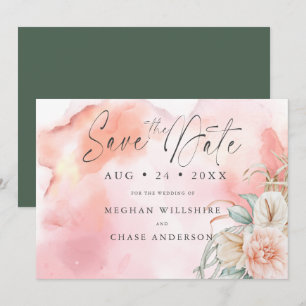 Koraal Roos Waterverf Floral