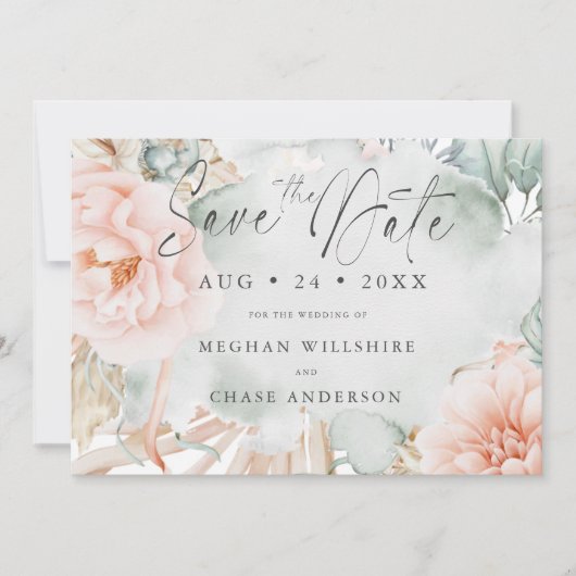 Koraal Roos Waterverf Floral (Voorkant)