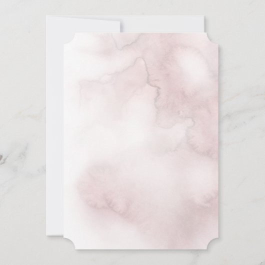 Koraal Roos Waterverf Pewter Willow Branch Save The Date (Achterkant)