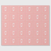 Koraal Roos-weddenschap Cadeaupapier (Vlak)