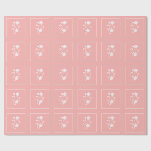 Koraal Roos-weddenschap Cadeaupapier (Vlak)