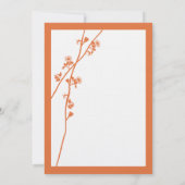 Koraal Roos Wildflower Branch Wedding Invites Kaart (Achterkant)