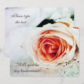Koraal roos - Zal je mijn bruidsmeisje zijn? Kaart (Voorkant / Achterkant)