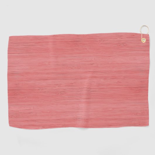Koraal Roze Bamboe Hout Golfhanddoek (Horizontaal)