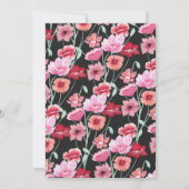 Koraal Roze Bloemen Waterverf Verjaardagsfeest Kaart (Achterkant)