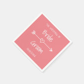 Koraal roze bohemian stijl papier bruiloft servett servetten (Hoek)