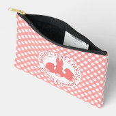 Koraal Roze Bunnies & Gingham Patroon Gepersonalis Etui (Open)