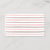 Koraal Roze en Bruin Hart en Pijl Visitekaartje (Achterkant)