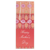 Koraal roze en perzik wijn cadeautas (Voorkant)