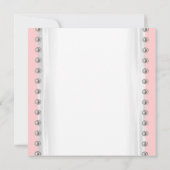 Koraal Roze en Zwarte Quinceanera Uitnodigingen (Achterkant)