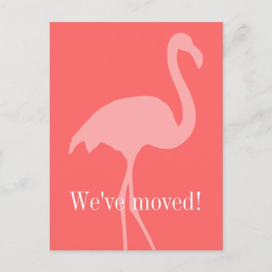 Koraal roze flamingo bewegende briefkaarten voor n (Voorkant)