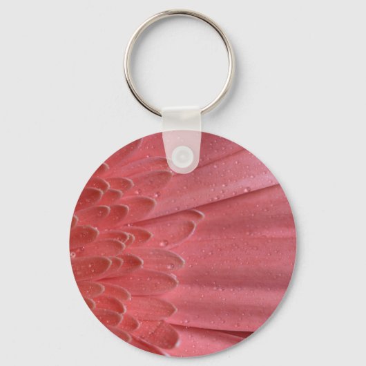  koraal roze Gerbera Daisy Sleutelhanger (Voorkant)