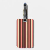 Koraal Roze Gestreepte Reiszak ID Custom Bagagelabel (Achterkant verticaal)